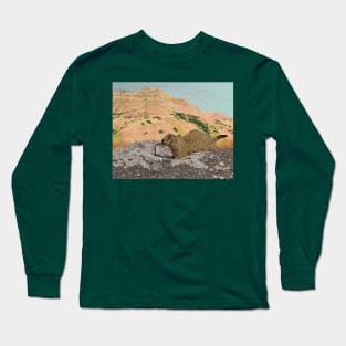 Prairie Dog Mountain painting Long Sleeve T-Shirt